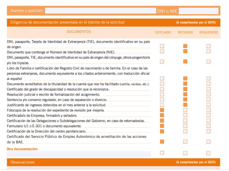 Documentación necesaria para solicitar el paro | SEPE 2026