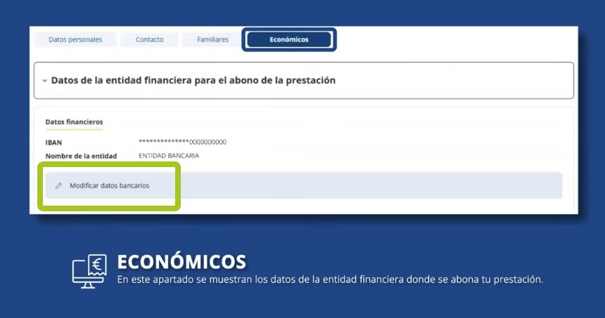 Modificar datos bancarios en el SEPE