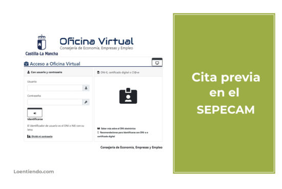 Pedir una cita previa en el SEPECAM