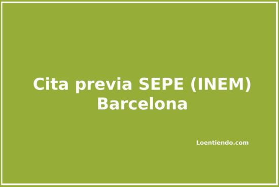 Pedir cita previa en el INEM (SEPE) de Barcelona