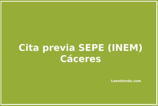 Pedir cita en las oficinas del SEPE de Cáceres