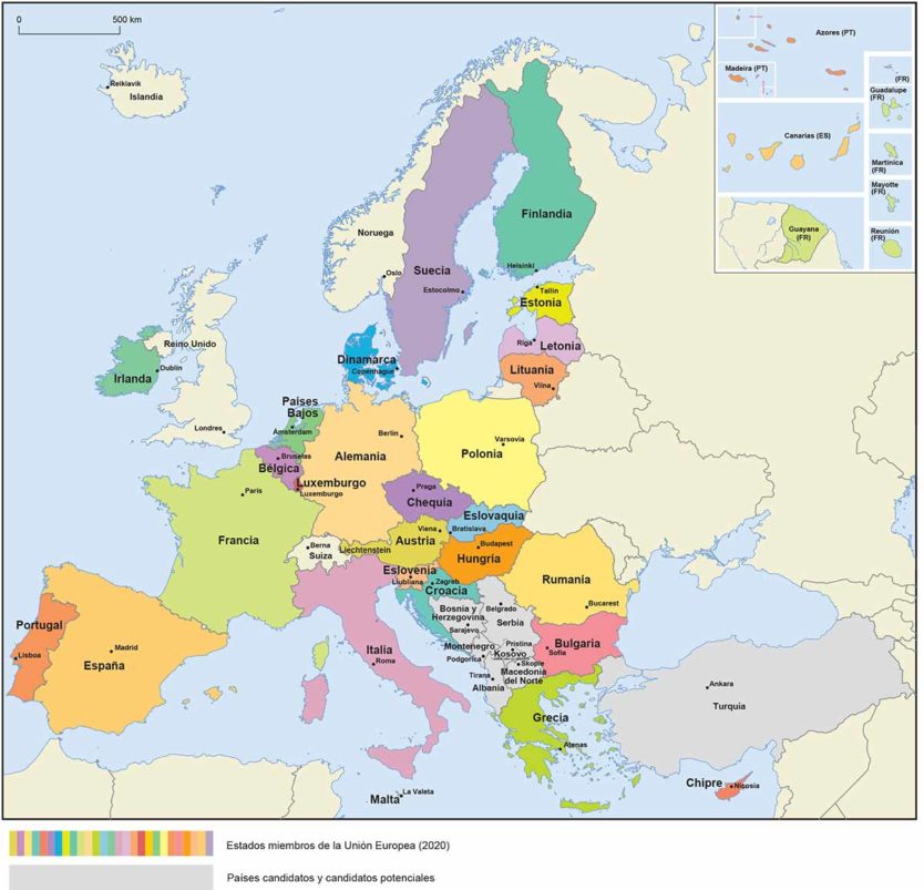 Países que forman la Unión Europea en 2024