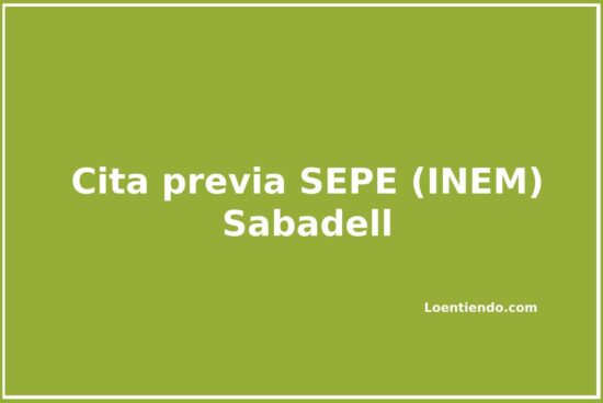 Cómo pedir cita previa en el SEPE (INEM) de Sabadell