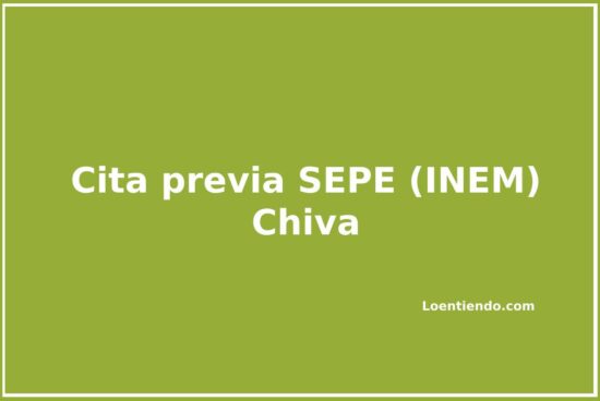Pedir cita previa en el SEPE - INEM de Chiva