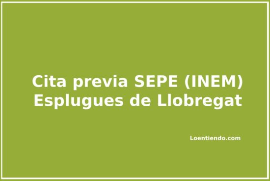 Cómo pedir cita previa en el INEM (SEPE) de Esplugues de Llobregat
