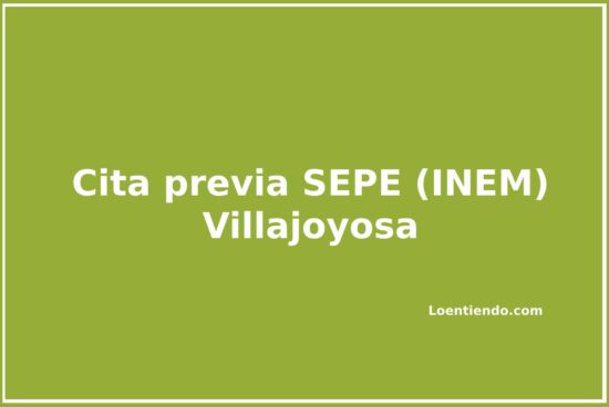 Cómo pedir cita previa en la oficina del SEPE de Villajoyosa
