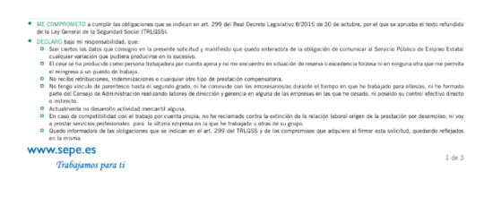 Impreso para solicitar el paro (pdf) | Ayudas públicas 2026