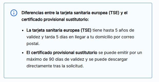 Diferencias entre tarjeta sanitaria europea y certificado sustitutorio