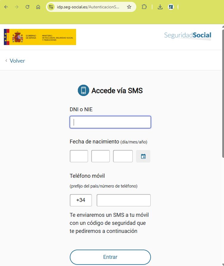 Solicitud tarjeta sanitaria europea, paso 3