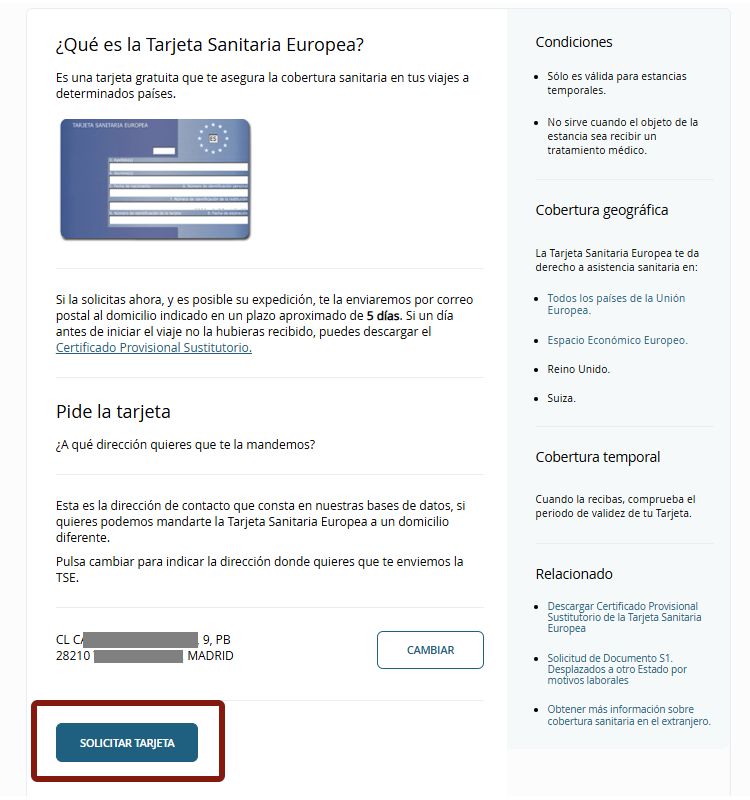 Tarjeta sanitaria europea paso 5