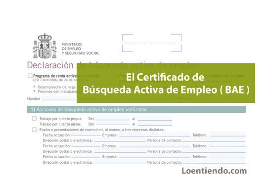 Cómo conseguir el Certificado de Búsqueda Activa de Empleo