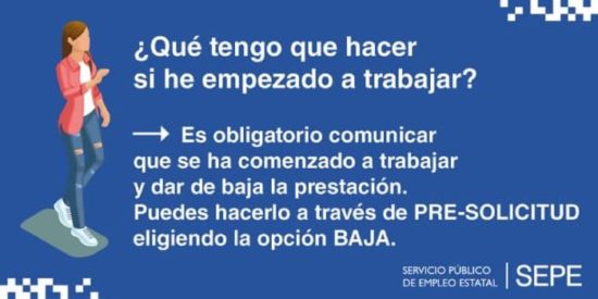 Estoy cobrando el paro y empiezo a trabajar. ¿Qué hago?
