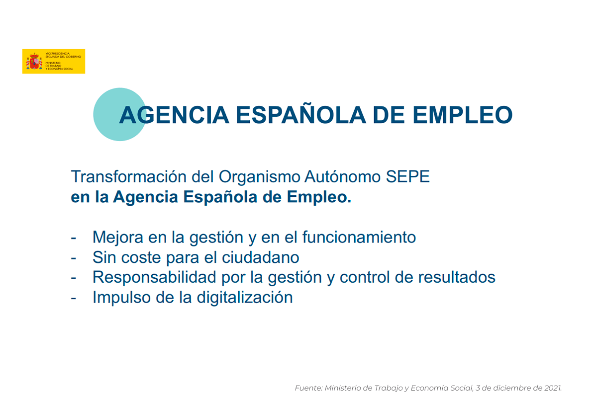 El SEPE se transformará en la Agencia Española del Empleo