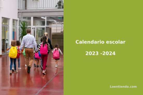 Calendario escolar curso 2023 - 2024