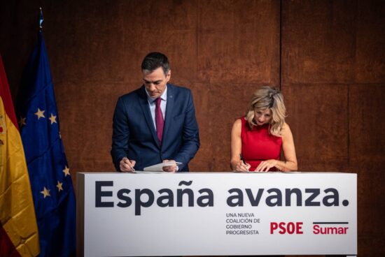 Acuerdo de coalición PSOE SUMAR