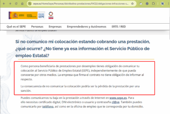 Si cobro paro y comienzo a trabajar ¿debo informar al SEPE?