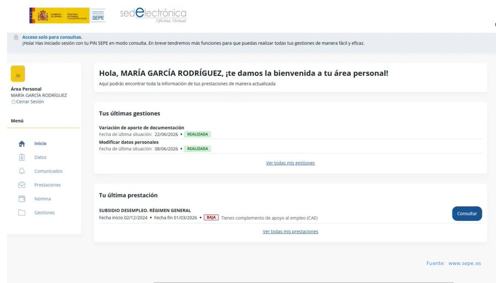 area personal sepe
